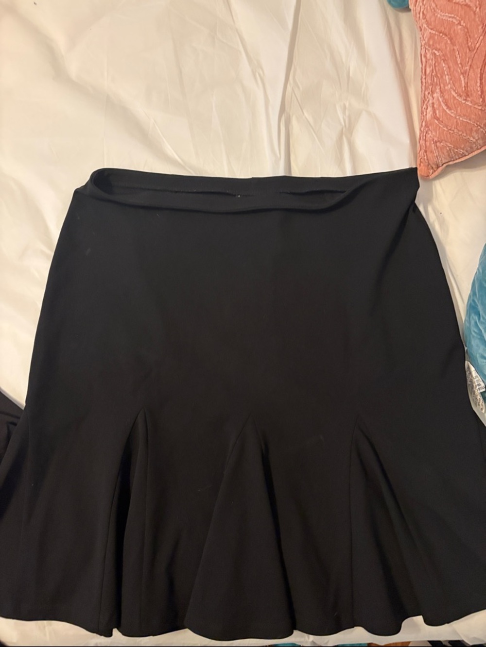 Elegant Black Circle Skirt with Subtle Flare